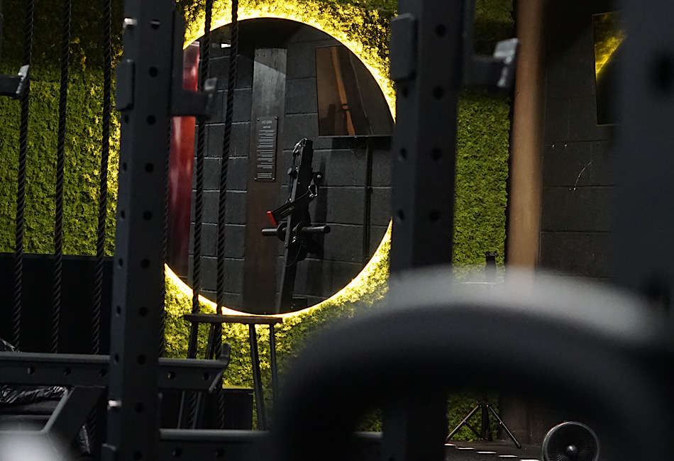 Training Club Manchester performance floor and illuminated mirror
