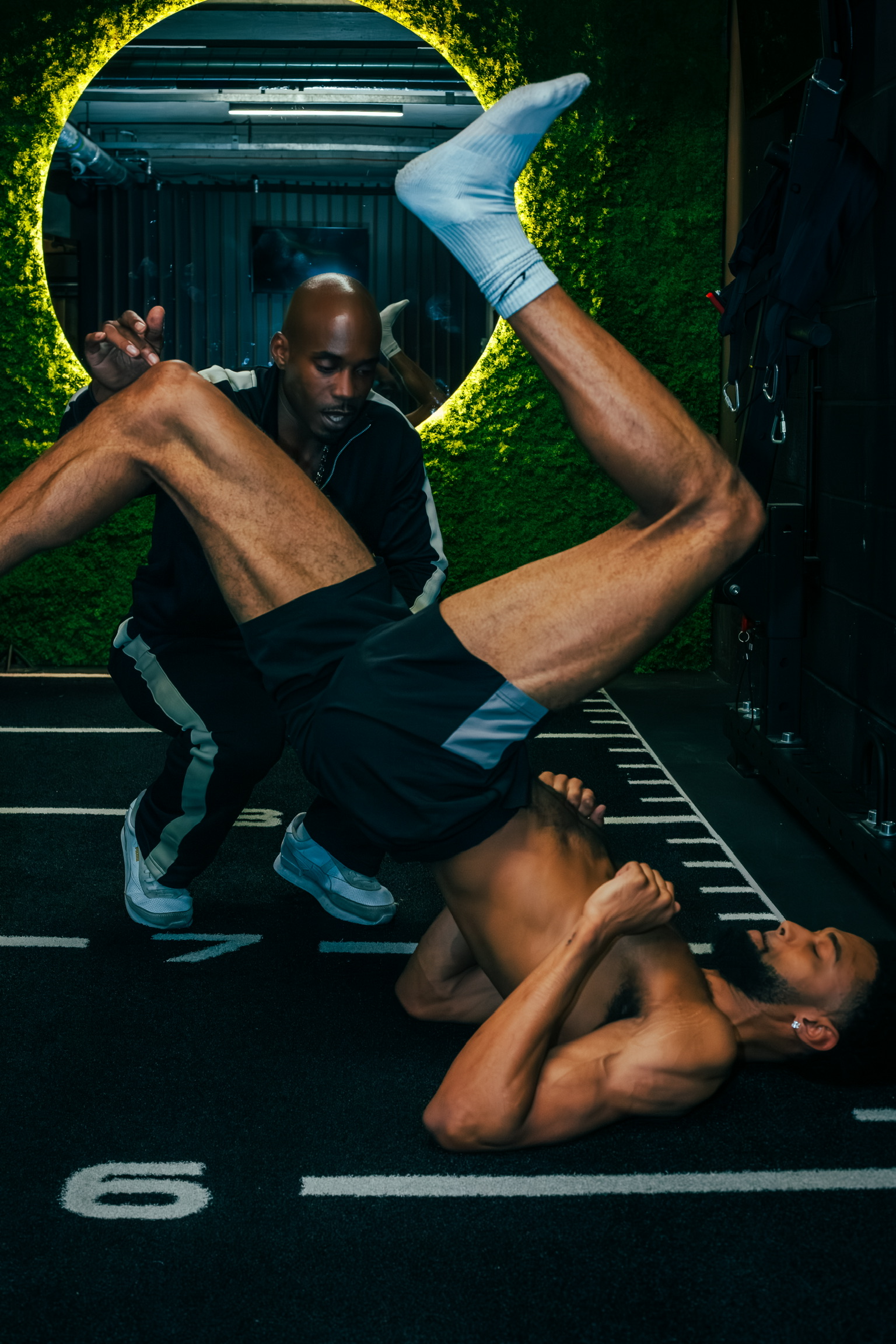 A focused conditioning session at Training Club